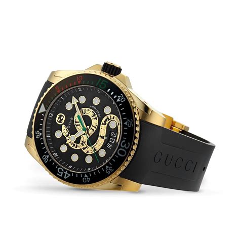 gucci mens dive 45mm watch|Gucci dive watch 45mm snake.